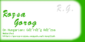 rozsa gorog business card